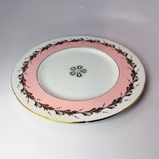 Foley Bone China Pink & Gold Acanthus Dinner Plate 26cm E. Brain England