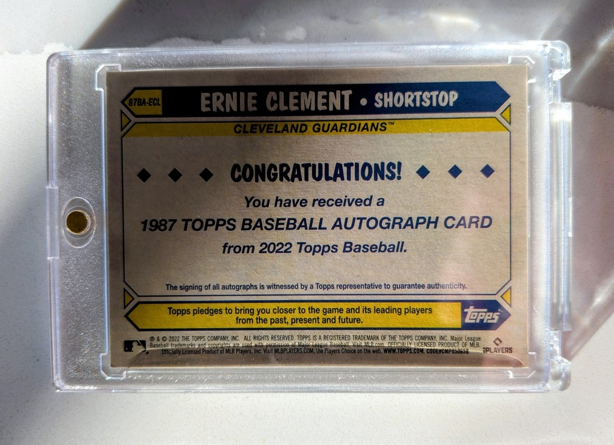 2022 Topps Series 2 ERNIE CLEMENT 1987 Rookie Auto RC 35th🔥Blue