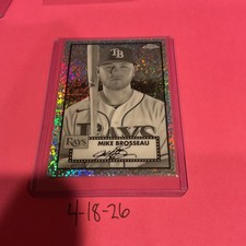 Mike Brosseau 2021 Topps Chrome Platinum Black & White Mini Diamonds Refractor 