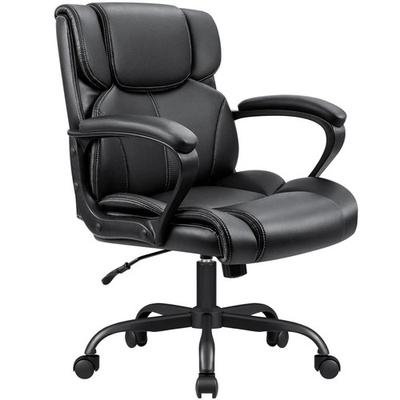 #ad Mid Back Executive Office Chair Swivel Computer Task Chair with Armrests $131.99