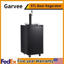 Beer Kegerator Single Tap Draft Beer Dispenser Stainless Steel Keg Refrigerator