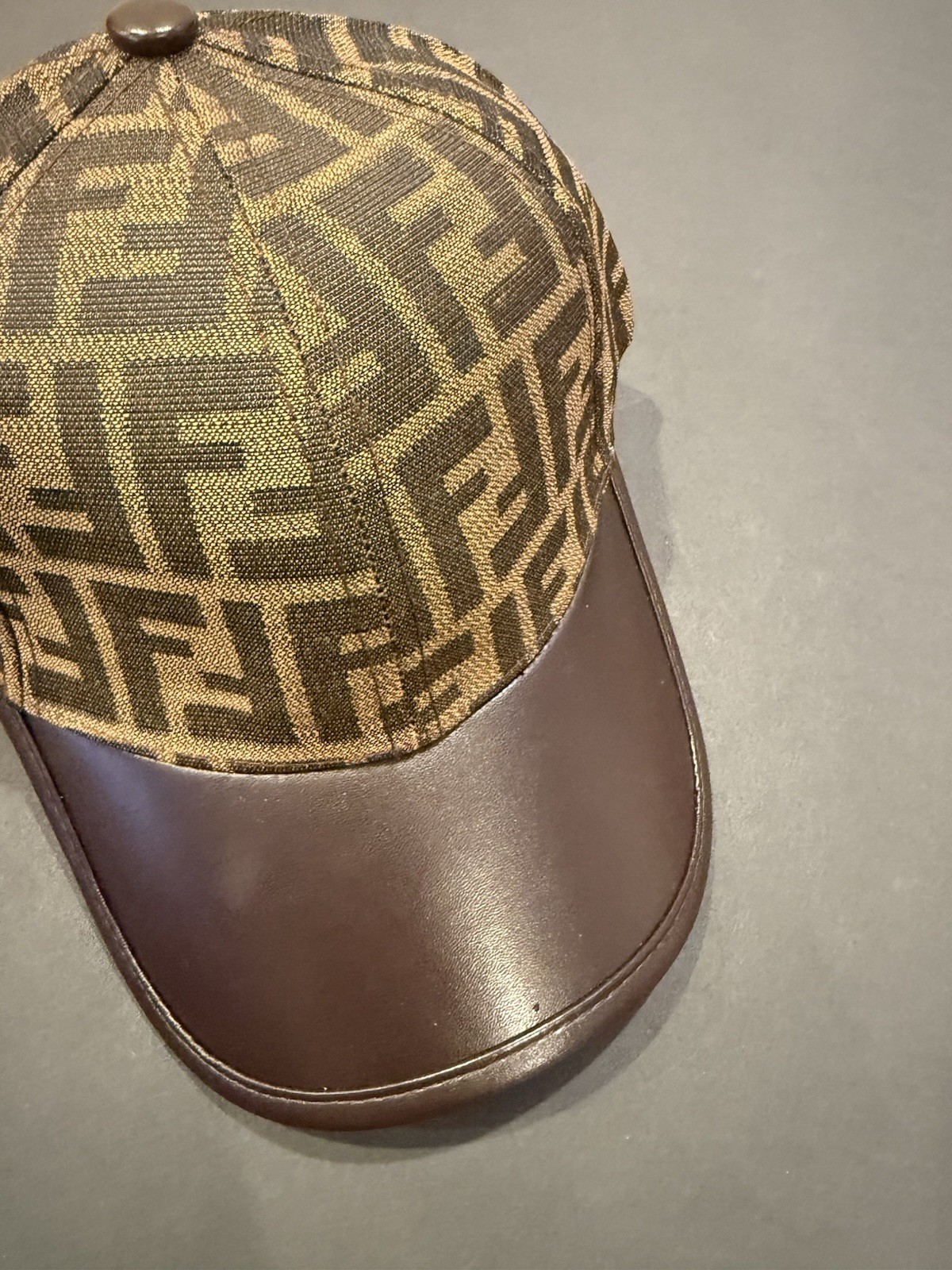 Fendi Monogram Brown Adjustable Baseball Cap Desi… - image 2