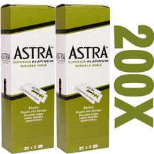 Astra Platinum Double Edge Safety Razor Blades Pack of 200
