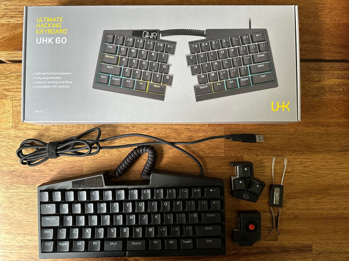 Ultimate Hacking Keyboard UHK V2 60 with Modules - Excellent Ultimate Hacking Keyboard UHK V2 60 with Modules - Excellent