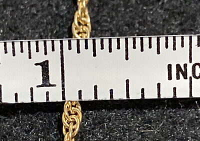 VINTAGE ACO 1/20 12K G.F. GOLD FILLED CHAIN NECKLACE ROPE 24” Long-4.10  Grams