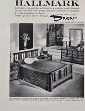 Hallmark Anglo-Spanish Bedroom Suit North Wilkesboro NC Vintage Print Ad 1965