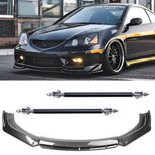 For Acura Rsx Dc5 Carbon Fiber Black Front Bumper Lip Chin Body Kit Spoiler