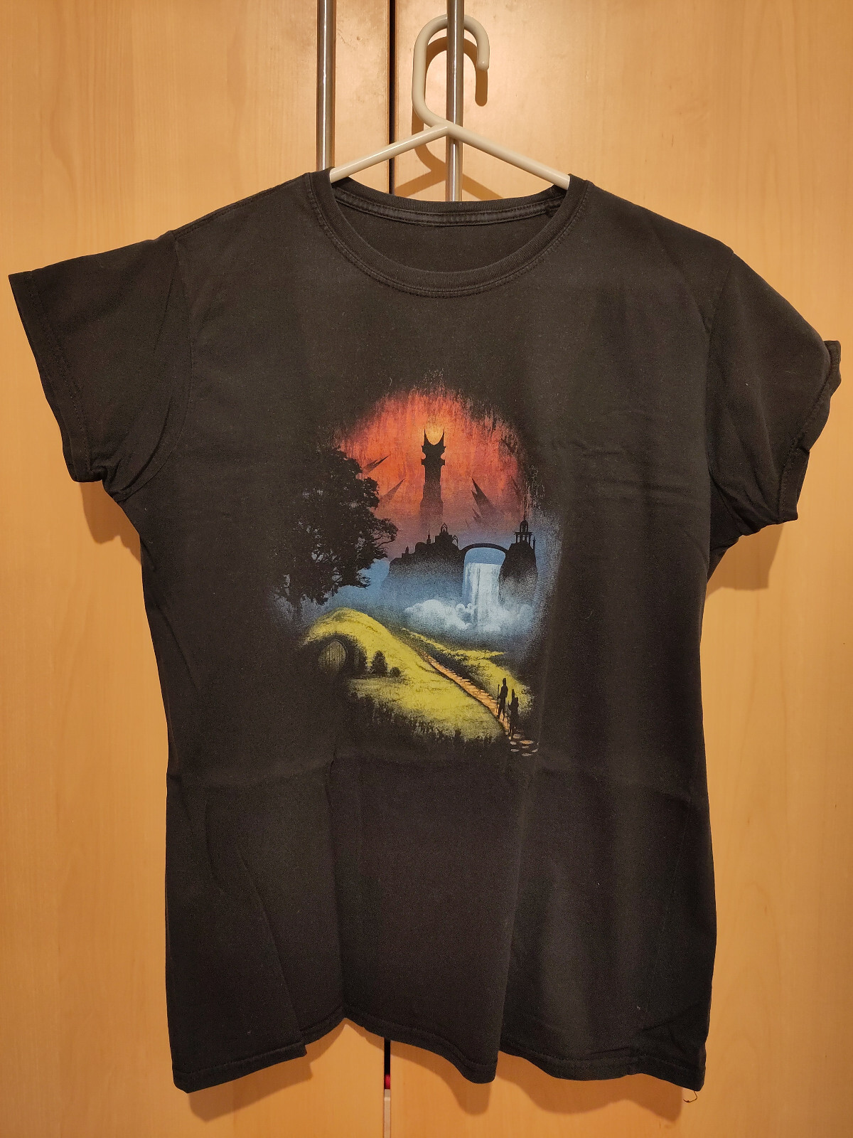 Qwertee T-Shirt W2XL Over The Hill The Lord Of The Rings Frodo Samwise Used