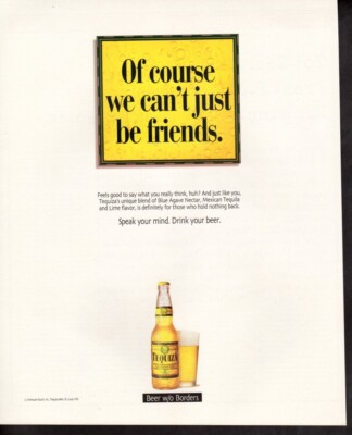 Vintage print advertisement Alcohol Tequiza Extra Of Course we can't Just be 01