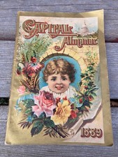 ANTIQUE 1889 CAPITAL ALMANAC CHROMOLITH ADVERTISING MEDICAL BOOKLET TOLEDO IOWA