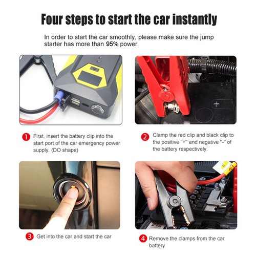 12V 800A Car Jump Starter Booster Battery Charger Emergency Power Bank 26800mAh - Picture 4 of 13