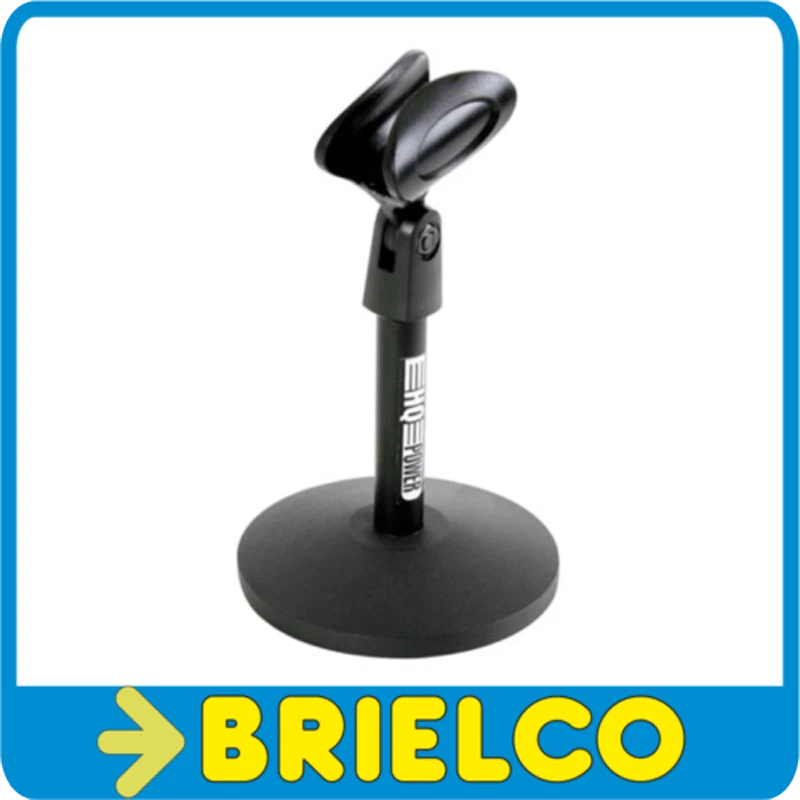 HQ POWER PIE BASE SOBREMESA PARA MICROFONO ALTURA 150MM DIAMETRO 105MM CON PINZA BD3671