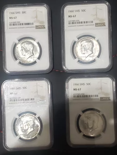 1966 SMS Special Mint Strike Kennedy Half Dollar NGC MS-67 40% Silver White