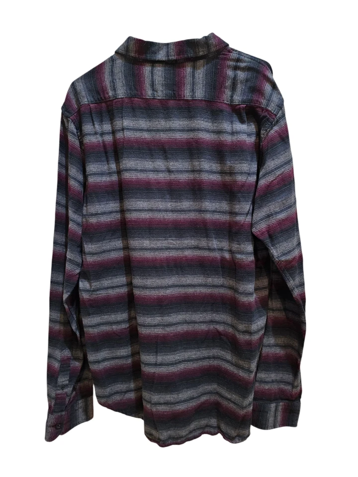 Ezekiel Surf Blanket Soft Flannel Shirt Mens XL Multi Striped Classic Button-Up - Image 3 of 4