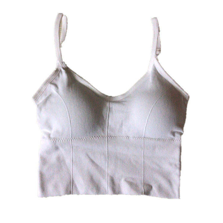 Cotton Sports Bras Women Push Up Solid Sports Bra Jogging Gym Women casual top