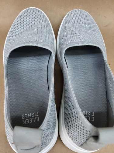 Eileen Fisher Gray Size 7 Womens sneakers Slip on Mesh Pep Platform Stretch - Picture 7 of 12