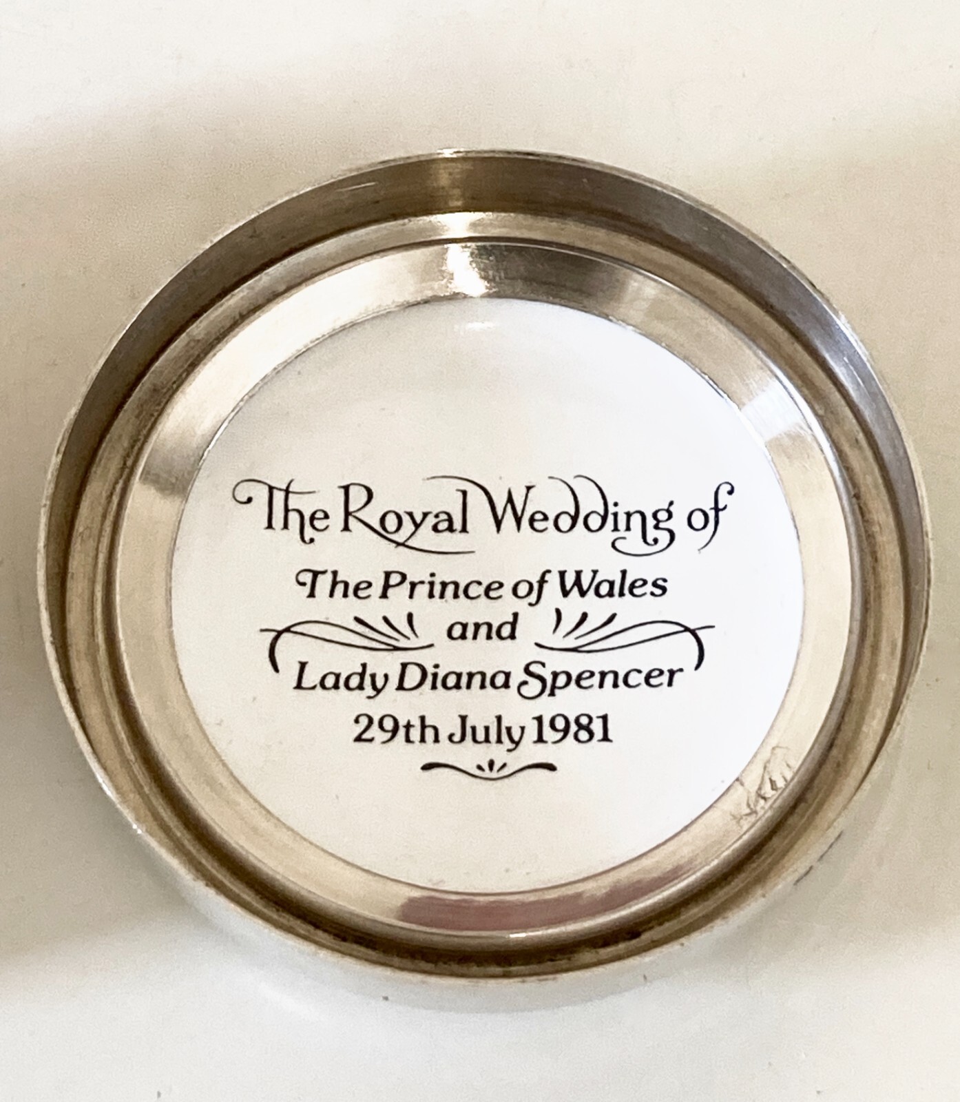 St James's House Company solid silver enamel box Prince of Wales Diana