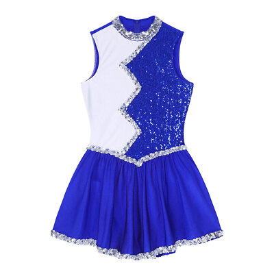 Womens Dancewear Dance Figure Skating Latin Dress Color Block Clothing Cocktail