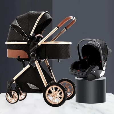 Poussette 3 en 1 Combiné Bébé Nouveau Né Siège Auto Nacelle Landau Cadre  Alu | eBay