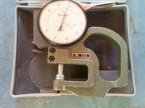 Mitutoyo No.7326 .0001"-.050" Dial Thickness Gauge with Case