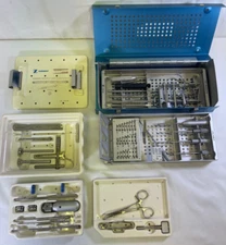 Pair of Zimmer Herbert Whipple Bone Instrument Sets w/ Sterilization Cases Ortho