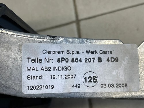 Audi A3 8PA Mittelarmlehne Armlehne Blau Leder Halterung Komplett 8P0 864 207 B - Bild 11 von 11