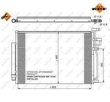 Condenser, Air Conditioning EASY FIT NRF 35775 for Chevrolet