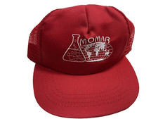 Vintage Momar Americap Snapback Red Hat Mesh Back Snapback Made in the USA