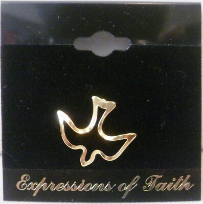 Expressions of Faith Flying Dove Gold Tone Lapel Pin
