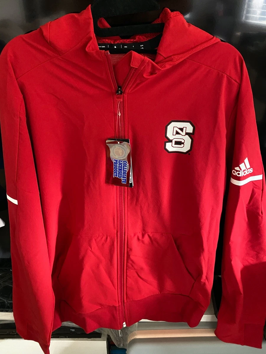 Adidas North Carolina State 1 2 zip Hooded CZ7831 Squad Woven Jacket Large 95