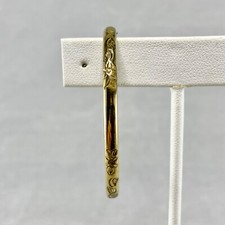 Antique Victorian R.M. Co Gold Filled Oval Small Baby Hinged Bangle Bracelet