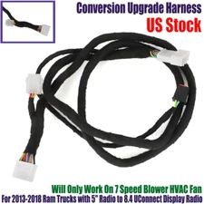 For 2013-2018 Ram Truck 8.4 7 Speed Fan HVAC UConnect Conversion Upgrade Harness