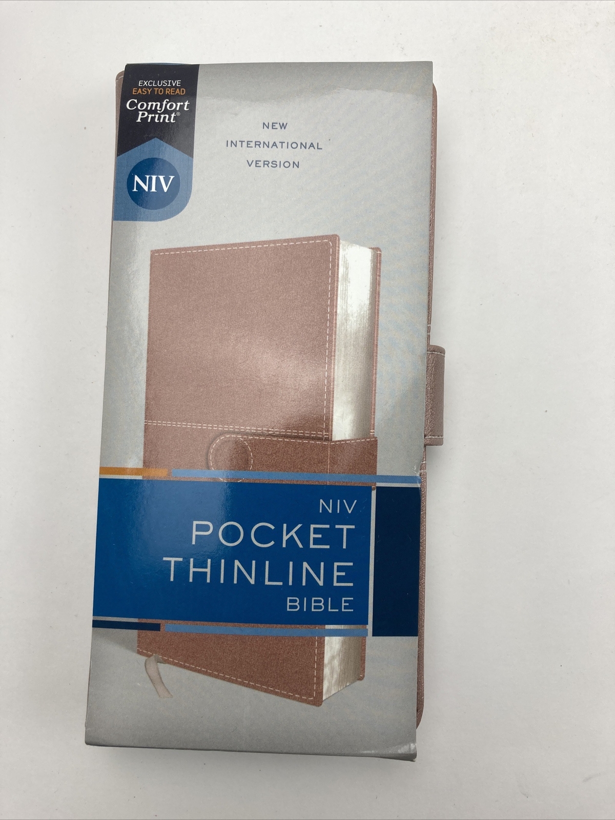 NIV Pocket Thinline Bible, Leathersoft, Pink, Snap Closure, Red Letter