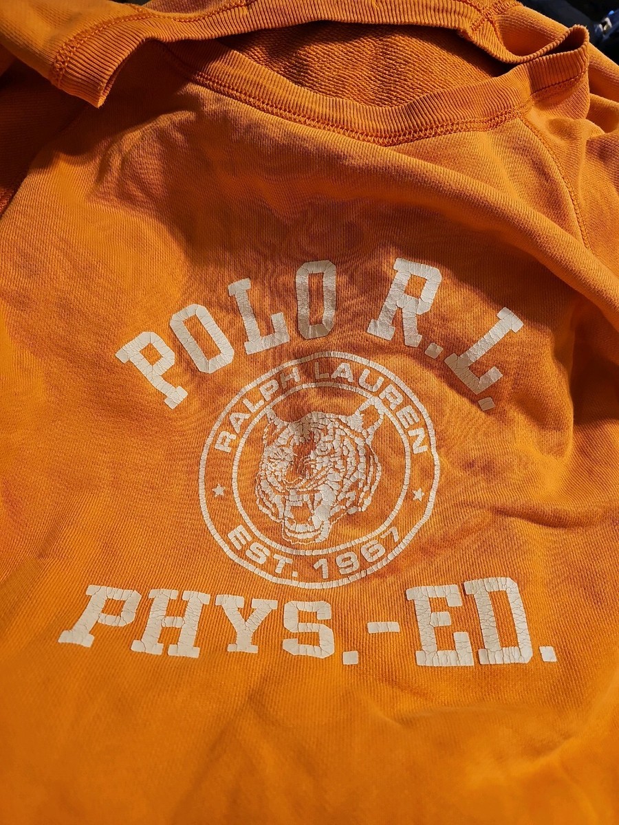 トップス 90's Polo Ralph lauren sweat trainer VTG 90'S POLO RALPH LAUREN PHYS ED SHORT SLEEVE SWEATSHIRT