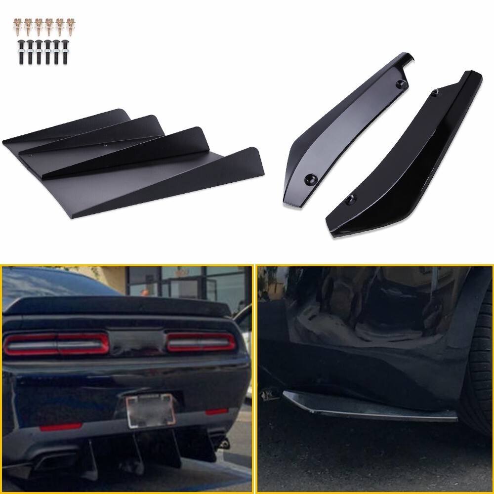 Universal Rear Diffuser Splitter Bumper Spoiler Chin Lip Wrap Angle Splitters