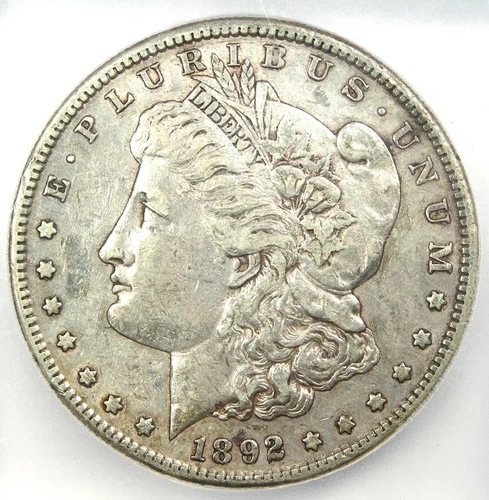 1892-S Morgan Silver Dollar $1 - Certified ICG XF40 - Rare San Francisco Coin!