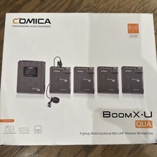 COMICA BoomX-U QUA 4-Channel UHF Wireless Lavalier Microphone Camera Phone Video