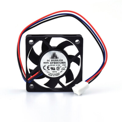 Cooling Fan EFB0612MA for Delta 3500RPM 60*60*10mm 3 Pin DC 12V 0.12A
