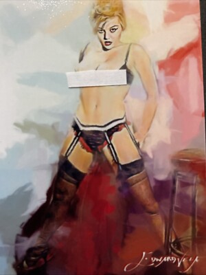 Margaret Nolan #12 Art Card Limited Numbered xx/50 Edward Vela Signed 2021.