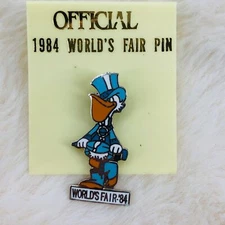 Vtg 1984 Louisiana Worlds Fair Enamel Souvenir Seymore D Fair Pelican Mascot Pin