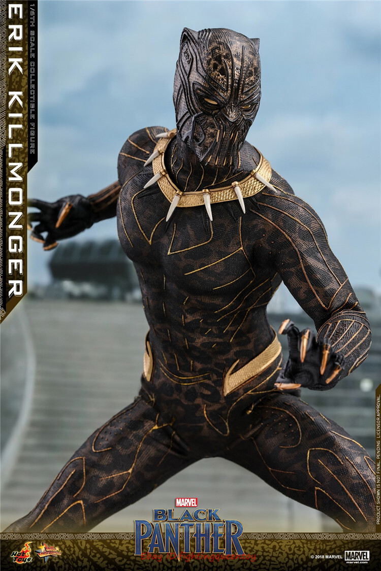 HotToys HT MMS471 1/6 Black Panther Erik Killmonger Figure Model