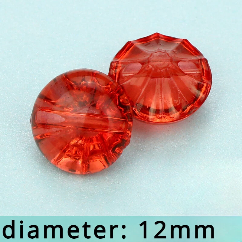 50X DIY Acrylic Clear Buttons Crystal Sewing Craft for Cardigan Costume Decor - Image 2 of 4