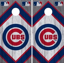 Chicago Cubs Cornhole Wrap MLB Wood Game Board Skin Set Vinyl Decal CO472