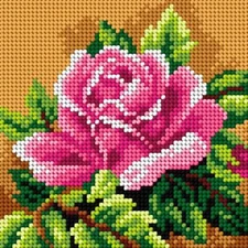 Orchidea Needlepoint canvas for halfstitch without yarn Rose 2756D - Printed ...