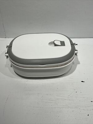Stainless Steel Insulated Food Storage Supper Dinner Lunch Box 1 Layer Gray