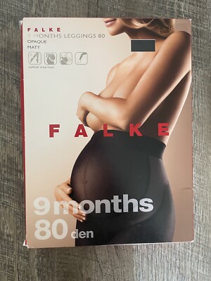 Falke Black Maternity Leggings Size M/L New in Box