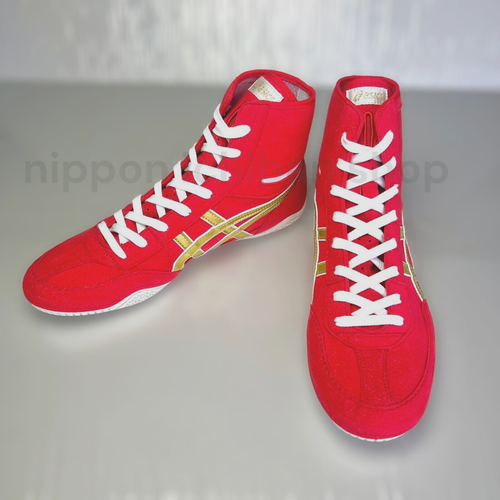 【Auf Lager】ASICS Ringerschuhe 1083A001 EX-EO TWR900 Rot x Gold x Weiß - Bild 4 von 7