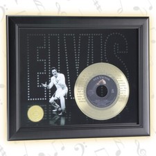 elvis presley 24k Gold Record.. With the lyrics to " Return to Sender"