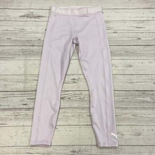 Puma Logo Lavender Athletic Training Compression Leggings Women Size S NEW
