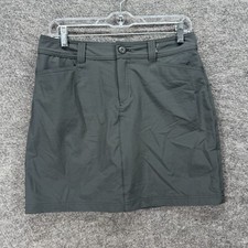 Eddie Bauer Skort Women 4 Gray A-Line Midi Li...